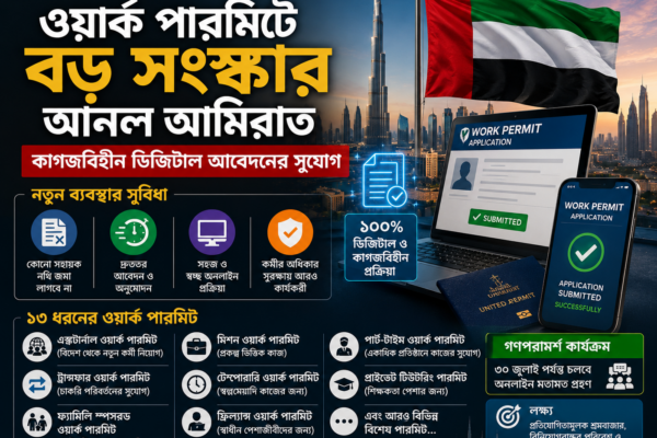 বিদেশি কর্মীদের জন্য সুখবর, ওয়ার্ক পারমিট প্রক্রিয়া সহজ করল আমিরাত